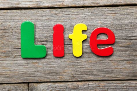 The Word Life Stock Image Image Of Wooden Spelling 15853351