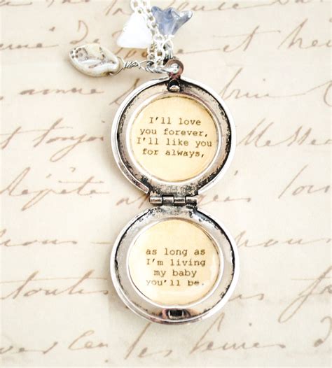Ill Love You Forever Daughter Locket By Busybeezchickadeez