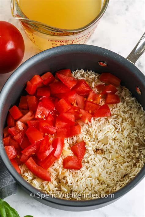 Tomato Basil Rice With Fresh Tomatoes Spend With Pennies