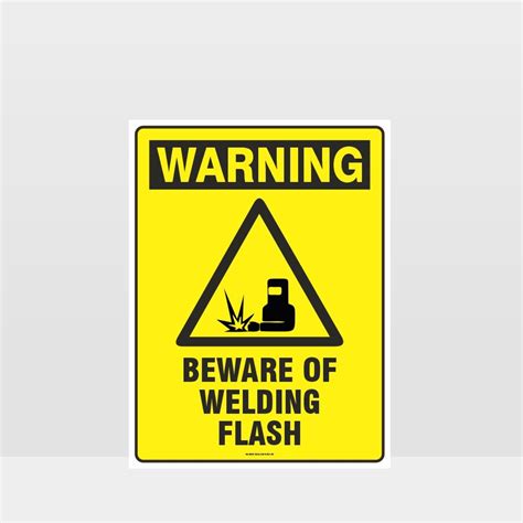 Warning Beware Of Welding Flash Sign Noticeinformation Sign Hazard