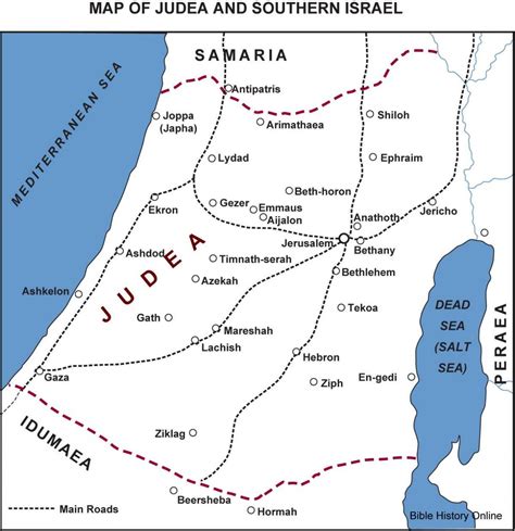 Judea Map Map Of Judea Israel