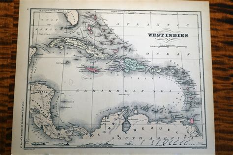 1866 Rare Antique Mcnally Map Of The West Etsy