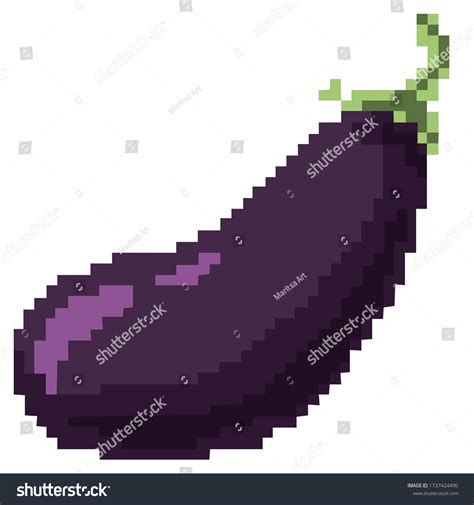 Pixel Art Eggplant Vector Image Eps10 Vector Có Sẵn Miễn Phí Bản