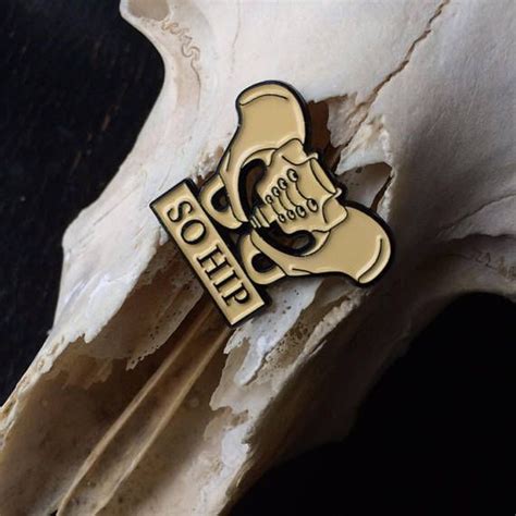 Enamel Pin So Hip V10 Pastel Goth Gothic Skeleton Bone Enamel Pins