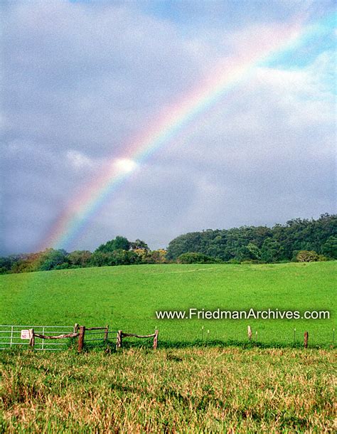 Rainbow Over Field The Friedman Archives Stock Photo Images By Gary