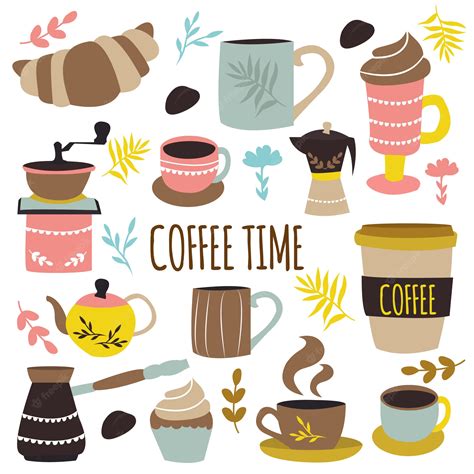 Coffee Time Lettering Stock Clipart Royalty Free Freeimages Clip