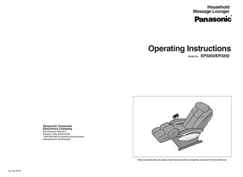 Panasonic Ep3203 Operating Instructions Manual Pdf Download Manualslib