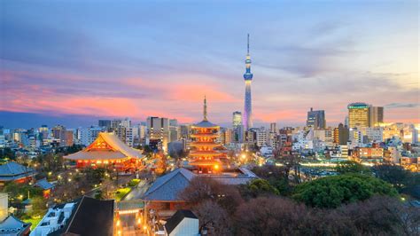 Download 1920x1080 Japan Tokyo, Skyline, Clouds, Sunset, Buildings ...