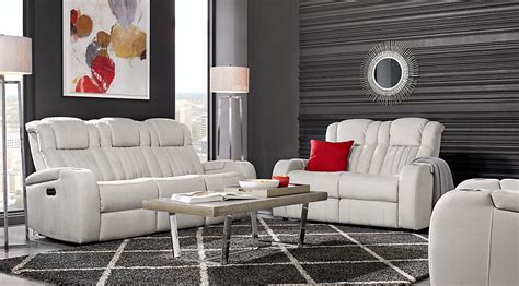 White Leather Recliner Sofa Set Sofa Living Room Ideas