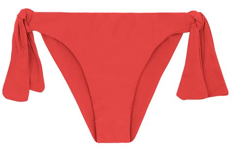 Bikini Bottoms Red Side Tie Bikini Bottom Bottom Melancia Babado