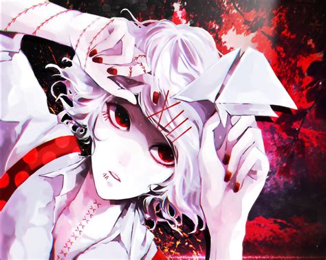 Токийский гуль √a / tokyo ghoul √a. Wallpaper : illustration, anime girls, painted nails, red ...