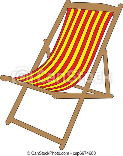 Vector Clipart Of Deckchair 01 Deckchair For Beach Csp6674680