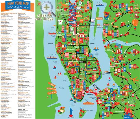 New York City Tourist Attractions Map Images