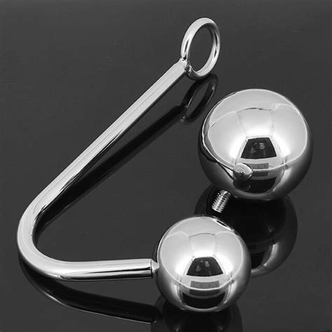 Quality Stainless Steel Anal Plugs Hooks Size Refill Ball Fetish Chastity Sex Product Adult