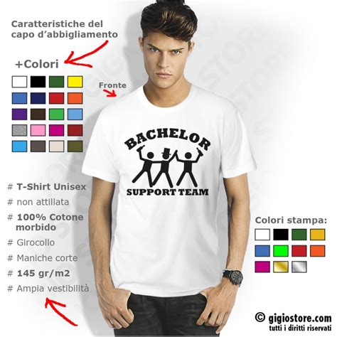 Magliette Addio Al Celibato Bachelor Support Team Gigiostore Com