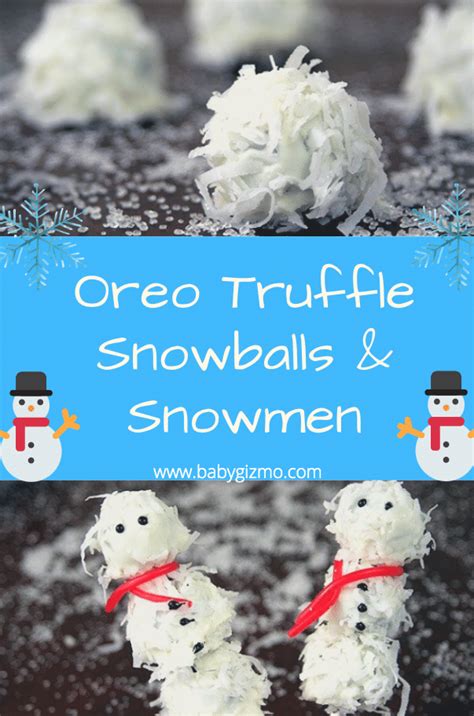 Oreo Truffle Snowballs And Snowmen Recipe