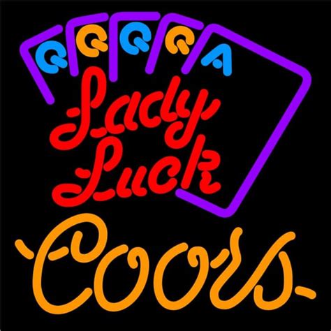 Custom Coors Lady Luck Series Neon Sign Usa Custom Neon Signs Shop