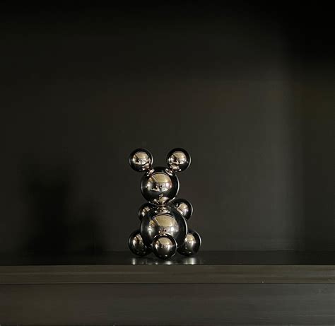 Irena Tone Tiny Stainless Steel Bear Ameli Sculpture Minimalistic