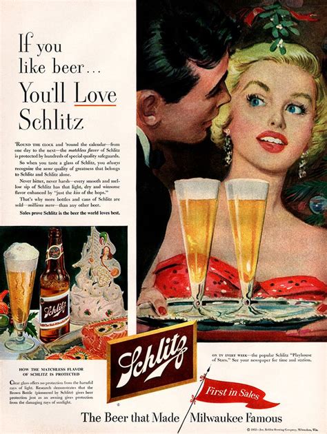 Original 1952 Schlitz Beer Ad Beer Prints Beer Magazine Beer Ad