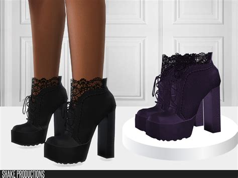 Sims 4 Goth Shoes Cc