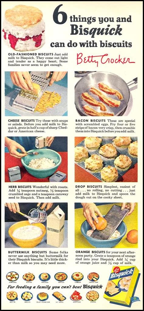 6 Things You And Bisquick Can Do With Biscuits Vintage Recipes Retro