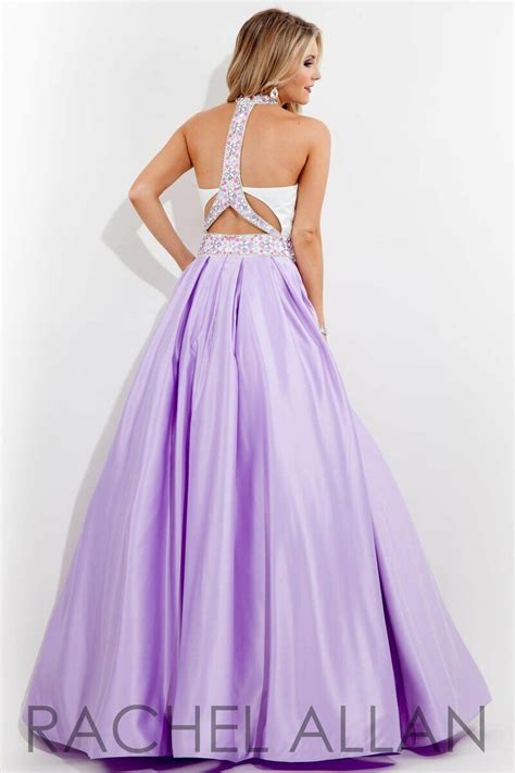 Rachel Allan 7116 White Lilac Pageant Ball Gown Dress Sz 8 Ebay