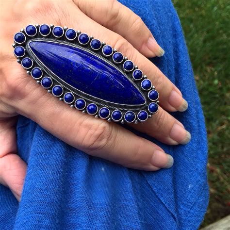 When You Walk Through The Garden Lapis And Sterling Silver Ring By