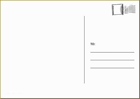 Free Printable Postcard Template Of Printable Postcard Template