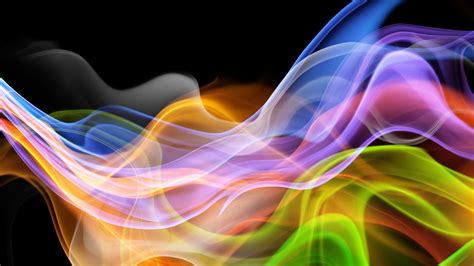 Download Colorful Smoke Waves Abstraction 1920x1080 Wallpaper Full