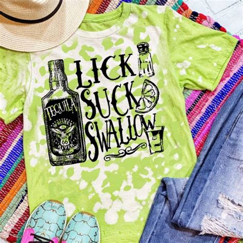 t shirt graphique lick suck swallow tequila unisexe etsy