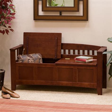 Linon Hunter Storage Bench Indoor Benches At Hayneedle