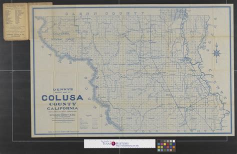 Dennys Pocket Map Of Colusa County California Compiled From Latest