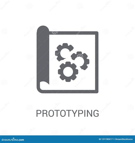 Prototyping Icon Trendy Prototyping Logo Concept On White Background