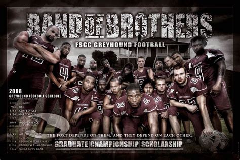 Band Of Brothers Football Team Poster Idea Codeblack Sports More