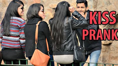 Getting Kisses From Girls Without Talking Prank In India By Avrpranktv Youtube