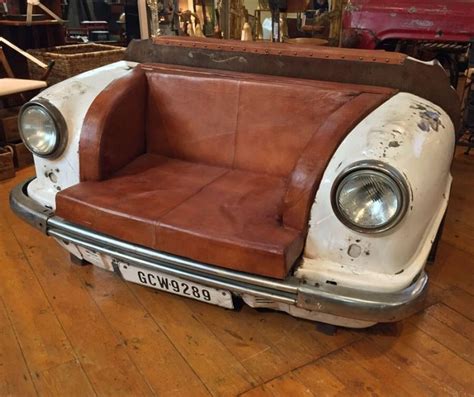 Upcycled Front End Classic Car Leather Sofa Free Delivery Coco54