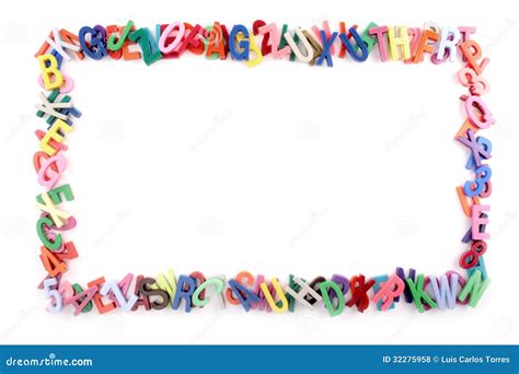 Alphabet Frame Stock Photo Image Of White Color Letters 32275958
