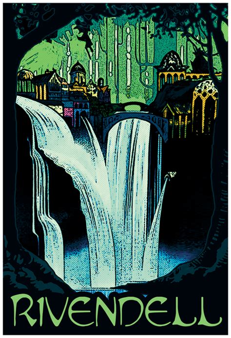Rivendell 13x19 Poster Tolkien Artwork Tolkien Books Jrr Tolkien