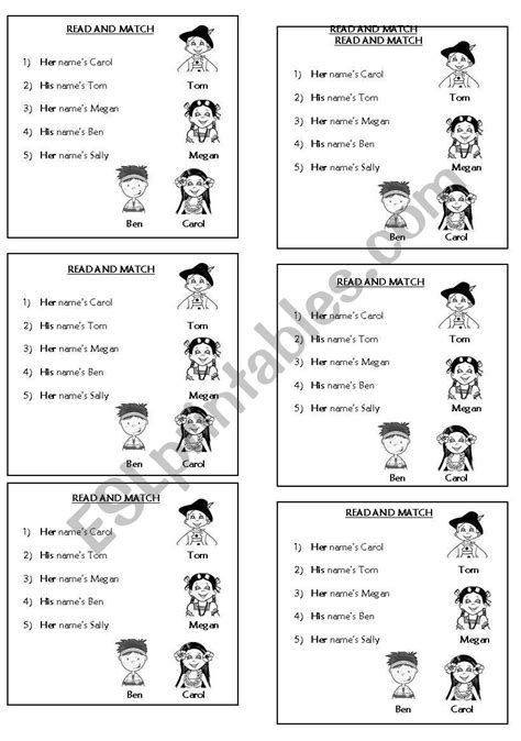 His Her Names ESL Worksheet By Virginiamaria