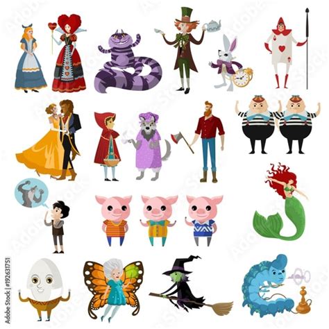 Classic Fairy Tales Characters Stock Vector Adobe Stock