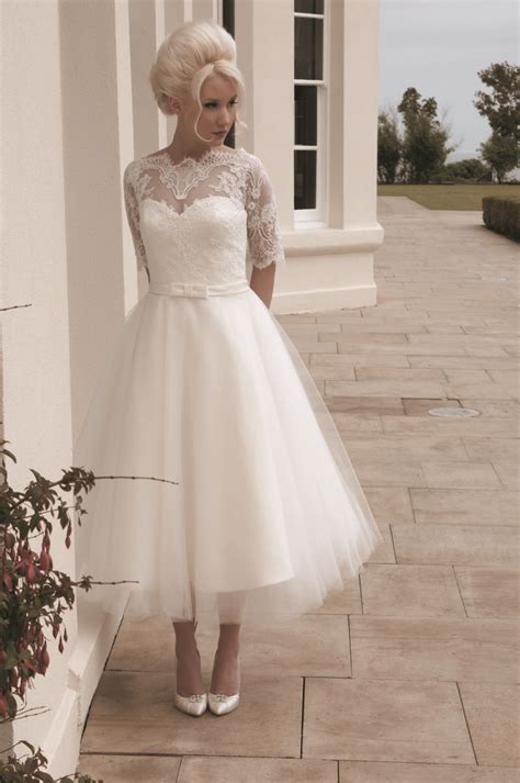 Beautifully Feminine Chantilly Lace And Tulle Ballerina Length Wedding Dress