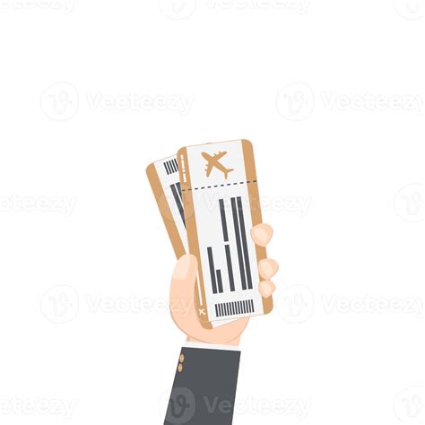 Hand Holding Airplane Ticket And Passport 16348611 Png