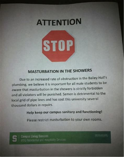 Fake Letters Warning Students Not To Masturbate In Dorm Showers