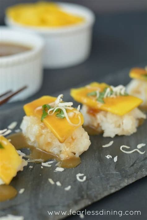 N°1 de la livraison de sushi sur monaco, beausoleil et cap d'ail. Family Fun Mango Coconut Dessert Sushi - Fearless Dining