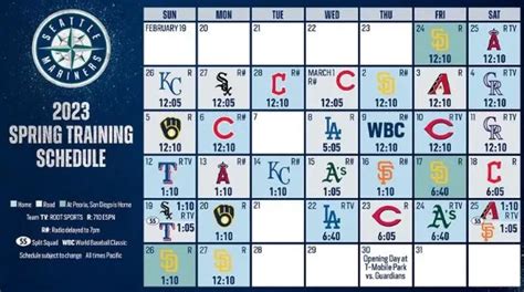 Mariners Announce Broadcast Schedule For 2023 Spring Training Koze