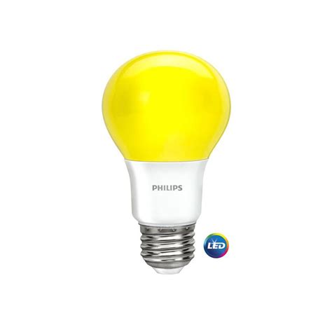Philips 60 Watt Equivalent A19 Led Bug Yellow Light Bulb 2 Pack