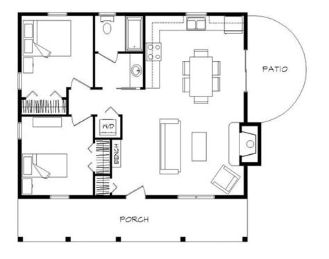 2 Bedroom Log Cabin 700 Sq Ft Log Home Timber Frame And Hybrid Home