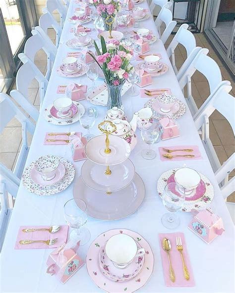 Pink Tea Party In 2020 Pink Tea Party High Tea Baby Shower Tea