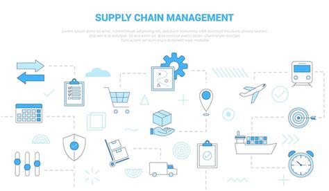 Premium Vector Scm Supply Chain Management Concept With Icon Set