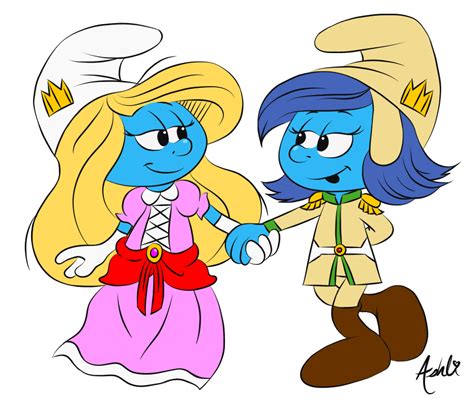 Smurfette And Stormy Commission By Kiss The Iconist On Deviantart